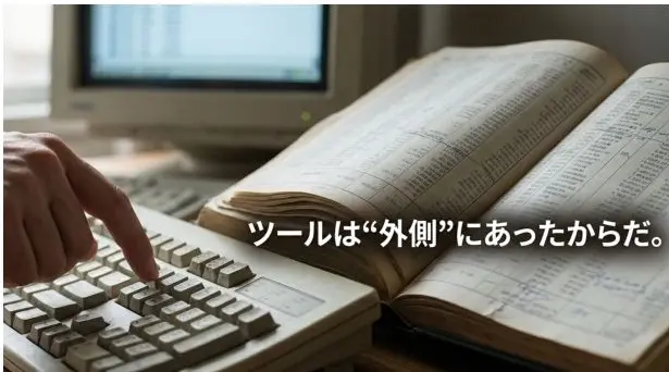 複数のツールを切り替えながら作業する社員の様子を表したAIツール利用のイメージ