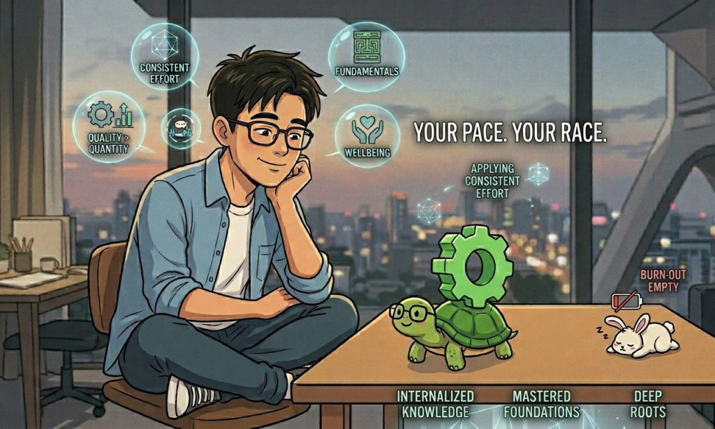 Persistence over speed: steady progress wins the long-term career race