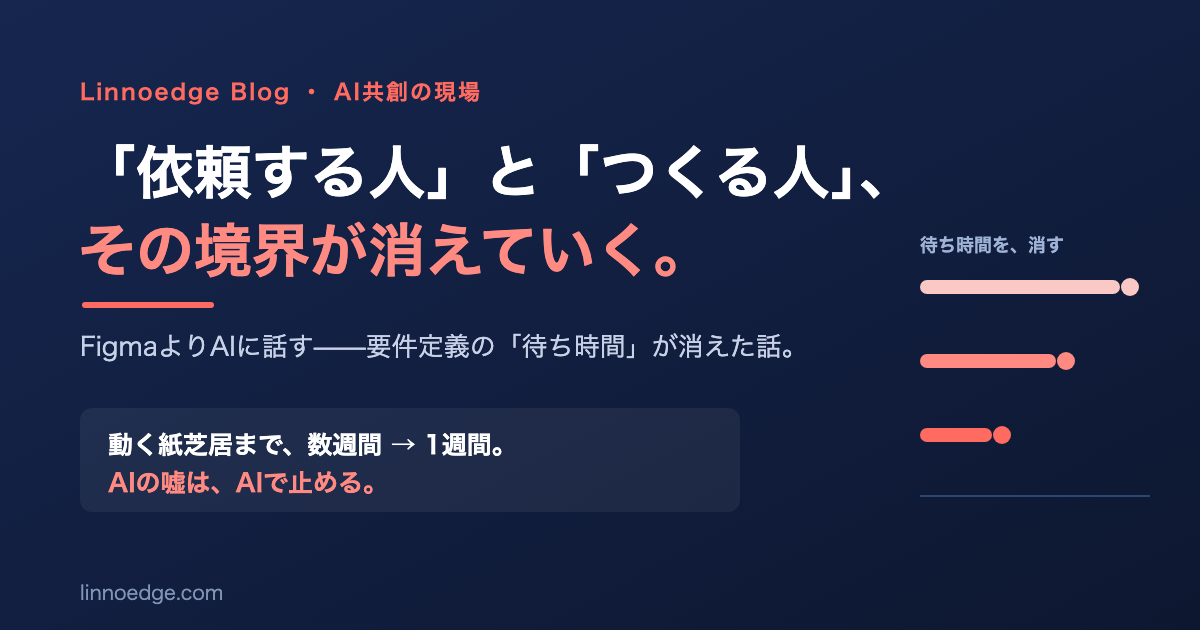 「FigmaよりAIに話したほうが早い」——要件定義の“待ち時間”が消えた話