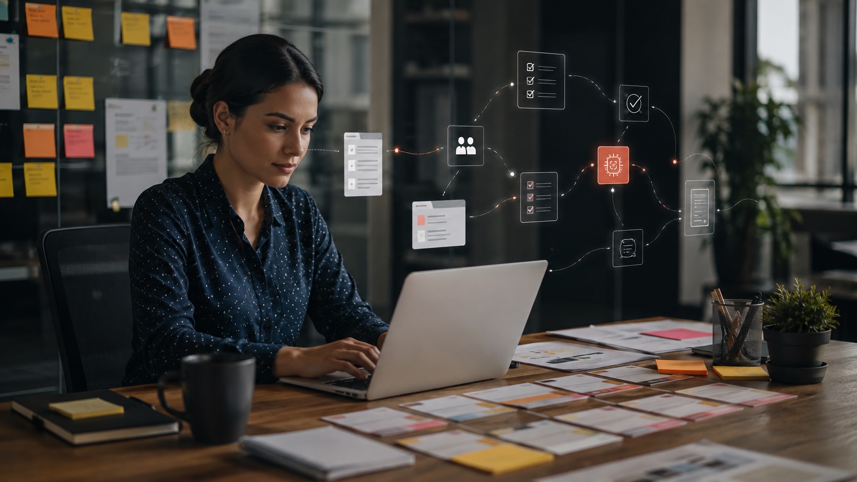 Project coordinator using AI to organize tickets, documents, and test cases